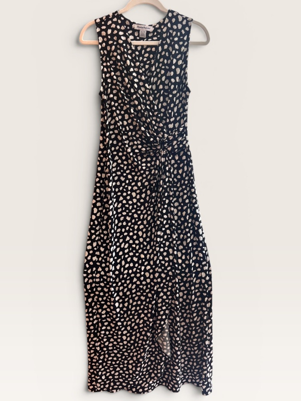 Tommy Bahama Black & White Printed Wrap Clara Dress